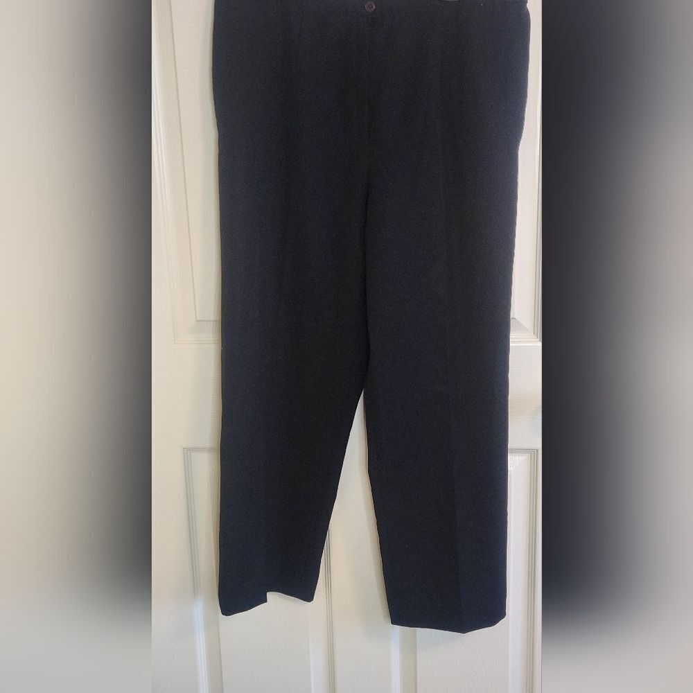 Vtg The Wilroy Traveller 14 Black 100% PUREWOOL StraightLeg HighRise Women Pants